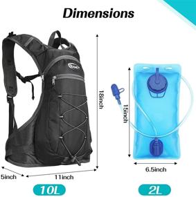 img 3 attached to 🎒 SAMIT Insulated Hydration Pack with 2L Leakproof Water Bladder - Lightweight Running Backpack for Cycling, Hiking, Climbing, Hunting, Biking, and Camping