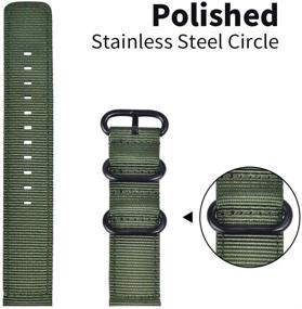 img 1 attached to ViCRiOR Garmin Venu SQ Music Replacement Watch Band - Premium Green Nylon Strap for Squared Style