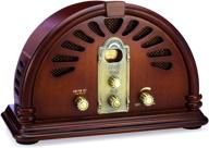📻 handcrafted wooden exterior am/fm radio with bluetooth - clearclick vintage retro style logo