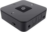🎧 banigipa bluetooth v5.0 transmitter receiver with low latency audio adapter - ideal for tv, home theatre, pc, laptop - volume control, optical toslink, 3.5mm aux rca jack - up to 25 hours playtime logo