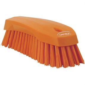 img 4 attached to 🟠 Vikan 38907 Stiff Scrub Brush: 8-inch, Orange with Polypropylene and Polyester Bristles