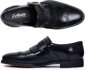 img 1 attached to Lethato Wingtip Brogue Kiltie Loafer Men's Shoes in Loafers & Slip-Ons
