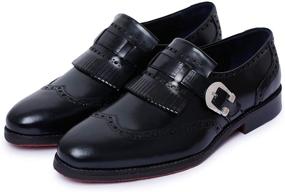 img 4 attached to Lethato Wingtip Brogue Kiltie Loafer Men's Shoes in Loafers & Slip-Ons