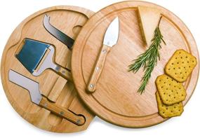 img 1 attached to TOSCANA Circo Cheese Board with Cheese Tools by Picnic Time Brand