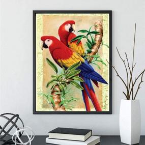 img 1 attached to DCIDBEI 5D Diamond Painting Full Drill: DIY Diamond Art Parrot Cross Stitch Kit for Stunning Home Decor 12x16 inches