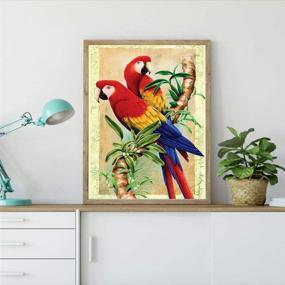 img 2 attached to DCIDBEI 5D Diamond Painting Full Drill: DIY Diamond Art Parrot Cross Stitch Kit for Stunning Home Decor 12x16 inches