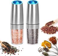 🧂 iebiyo electric gravity salt and pepper grinder set - battery-operated pepper and salt mill grinder with adjustable ceramic coarseness for grinding pepper, himalayan salt, and spices logo