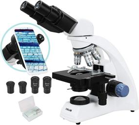 img 4 attached to 🔬 ESSLNB 40X-2000X Biological Compound Microscope with Phone Adaptor and Slides, N.A = 1.25 Abbe Condenser, LED Lab Microscopes with X-Y Mechanical Stage – Ideal for Adults and Students