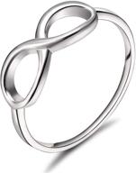 💍 tungsten silver infinity knot 925 sterling silver ring: eternity wedding band, size 4-11 logo