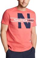 👕 nautica men's cotton classic graphic sleeve shirts: stylish apparel for fashionable men logo