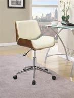 🪑 coaster home furnishings leatherette office chair in ecru: comfort and style combined логотип