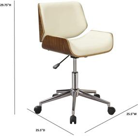 img 2 attached to 🪑 Coaster Home Furnishings Leatherette Office Chair in Ecru: Comfort and Style Combined