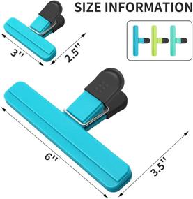 img 3 attached to 📎 DSNDVES Bag Clips - Heavy Duty Chip Clips for Food Storage with Air Tight Seal Grip (6Pcs Clips) - Ideal for Food Clips, Photo File Clamps, Office Clips