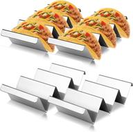 🌮 stainless steel taco holders with convenient handles - dishwasher safe logo