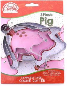 img 4 attached to 🐷 Premium 3-Piece Stainless Steel Pig Cookie Cutter Set: Perfect Baking Tools for Pig-Themed Treats