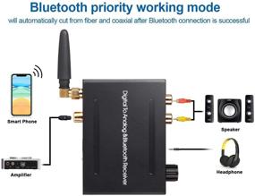 img 1 attached to edola Bluetooth Цифро-аналоговый аудио конвертер с 192Khz/24bit ЦАПом для коаксиального Toslink до аналогового стерео L/R RCA 3.5 мм аудио адаптера, включая 5.0 Bluetooth приемник и регулировку громкости