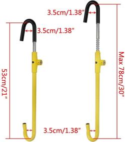 img 3 attached to Ярко-желтый универсальный замок KAIRAY для автомобильного рулевого колеса и педали тормоза: устройство безопасности от кражи автомобиля