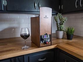 img 2 attached to 🍷 Winewood Boxed Wine Cover - Accommodates 5L and 3L Boxed Wine - Wooden Holder, Dispenser, and Case with Walnut Stain