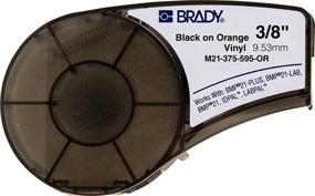 img 4 attached to Brady Authentic (M21-375-595-OR) All-Weather Vinyl Label For Indoor/Outdoor Identification
