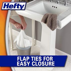 img 2 attached to 🗑️ Hefty Flap Tie Small Trash Bags - Clean Burst, 4 Gallon, 312 Total, 26 Count (Pack of 12): Convenient and Reliable Waste Disposal Solution!