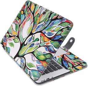 img 4 attached to 📚 MOSISOLove Tree PU Leather Book Folio Stand Sleeve for MacBook Air 13 inch A1466 / A1369 (2010-2017)