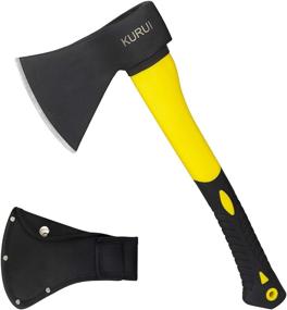 img 4 attached to 🪓 KURUI Wood Chopping Axe with Sheath: Premium 15” Outdoor Camping Hatchet for Efficient Cutting and Kindling
