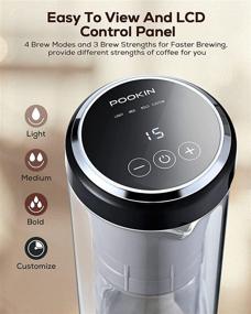 img 2 attached to POOKIN 2021 Electric Cold Brew Coffee Maker with LCD Panel, 15 Minute ☕ Fast Brew, 3 Strength Settings, Instant Coffee Cooler, BPA Free, Ideal for 3-4 People