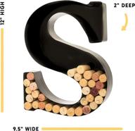 🍷 personalized wine cork holder - large metal monogram letter (s), black - ideal wine lover gifts, perfect for housewarming, engagement & bridal showers - unique wall art and home décor логотип