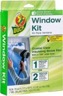 🦆 duck 286218 xl patio door shrink film window insulation kit, 1-pack, crystal clear logo