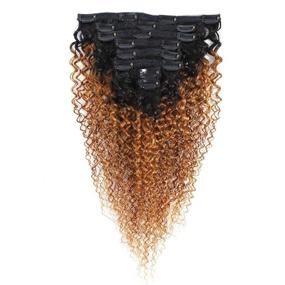 img 4 attached to Kinky Curly Extension Ombre Pieces