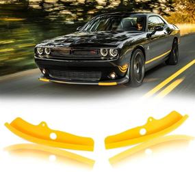 img 4 attached to AUXMART Front Bumper Lip Splitter Protector Compatible With Dodge Challenger Scat Pack R/T GT SRT