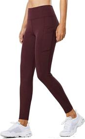 img 3 attached to BALEAF Resistant Legging Waisted Thermal Sports & Fitness for Running