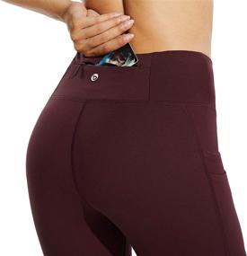 img 1 attached to BALEAF Resistant Legging Waisted Thermal Sports & Fitness for Running