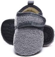 👣 non-slip lightweight house slippers shoes for toddler boys and girls - lovekids comfortable indoor outdoor play footwear (2206grey20) logo