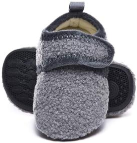 img 4 attached to 👣 Non-Slip Lightweight House Slippers Shoes for Toddler Boys and Girls - LoveKids Comfortable Indoor Outdoor Play Footwear (2206Grey20)