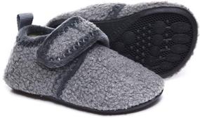 img 3 attached to 👣 Non-Slip Lightweight House Slippers Shoes for Toddler Boys and Girls - LoveKids Comfortable Indoor Outdoor Play Footwear (2206Grey20)