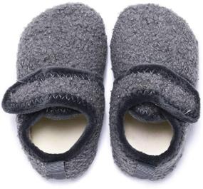 img 2 attached to 👣 Non-Slip Lightweight House Slippers Shoes for Toddler Boys and Girls - LoveKids Comfortable Indoor Outdoor Play Footwear (2206Grey20)