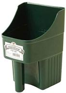 🥄 green plastic enclosed feed scoop - heavy duty, durable, stackable with measure marks - 3 quart capacity (item no. 150422) logo