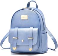 🎒 fashion backpack teenage leather shoulder women's handbags & wallets: sleek style and practicality combined logo