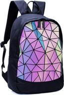 🎒 stylish geometric holographic backpacks: reflective irredescent daypacks for fashionable casual wear логотип