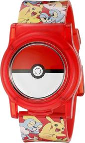 img 3 attached to Pokémon Boys' Stainless Steel Analog-Quartz Watch with Plastic Strap, Multi-color, Size 23 (Model: POK4186AZ)