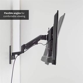 img 1 attached to 📺 VIVO Premium Aluminum Single TV Wall Mount: Adjustable Arm for 23-43 inch Screens, VESA 200x200, MOUNT-G200B