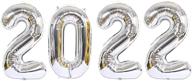 🎉 wenplus 16 inch 2022 number foil balloons: stunning silver decorations for new year's eve, festivals, parties, anniversaries, graduations, home, and office celebrations логотип