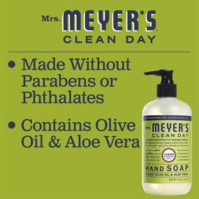 img 3 attached to 🍋 Жидкое мыло для рук с лимонным вербеной от Mrs. Meyers Clean Day - 12,5 жидк. унц. в упаковке 2 шт.