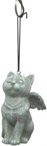 img 3 attached to 🐾 Comfy Hour Loving Memory Collection: Handmade Beige Resin Memorial Hanging Cat Angel Pet Statue, 3" - Faithfully Remembering Your Cat's Bereavement