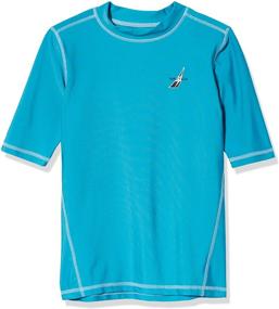 img 1 attached to Nautica Boys' Short Sleeve Rashguard: UPF 50+ Sun Protection for Ultimate Safety