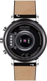 img 2 attached to Movado Connect 2.0 Unisex Powered with Wear OS by Google Наручные часы из нержавеющей стали и черной кожи, цвет: черный (Модель: 3660028)