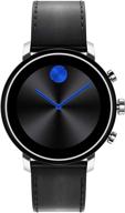 movado connect 2.0 unisex powered with wear os by google наручные часы из нержавеющей стали и черной кожи, цвет: черный (модель: 3660028) логотип