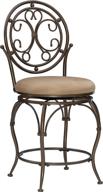 premium bronze/beige powell counter stool for big and tall - scroll circle back design logo