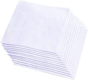 img 4 attached to 🧦 Cotton Handkerchiefs - Classic Pieces for Gentle Comfort